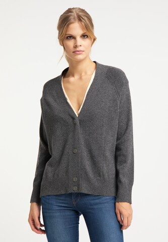 DreiMaster PREMIUM Knit cardigan in Grey: front