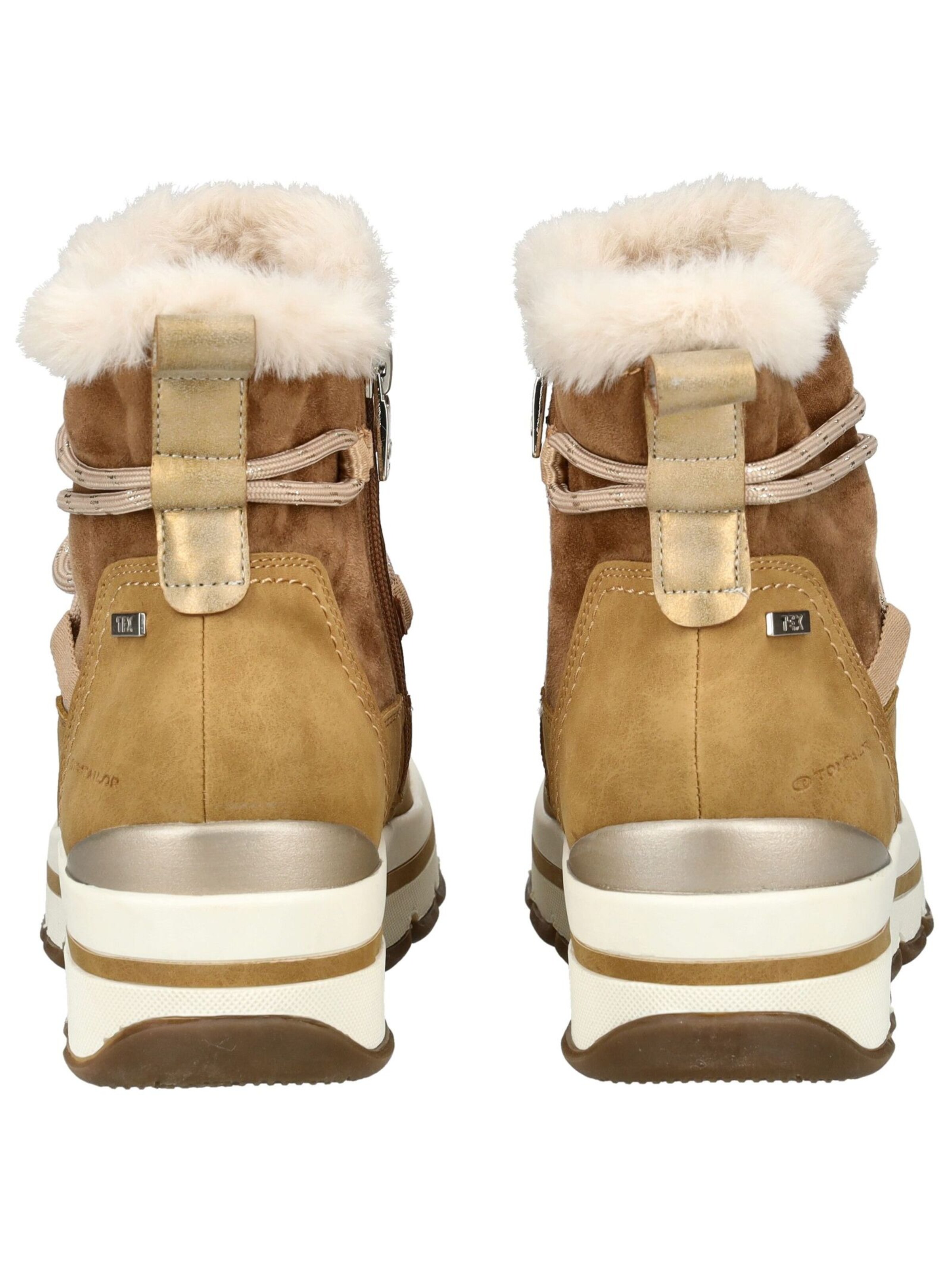 Bottines à lacets TOM TAILOR en marron