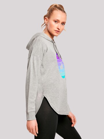 Sweat-shirt 'Retro Alien Weltraum Sonnenuntergang' F4NT4STIC en gris