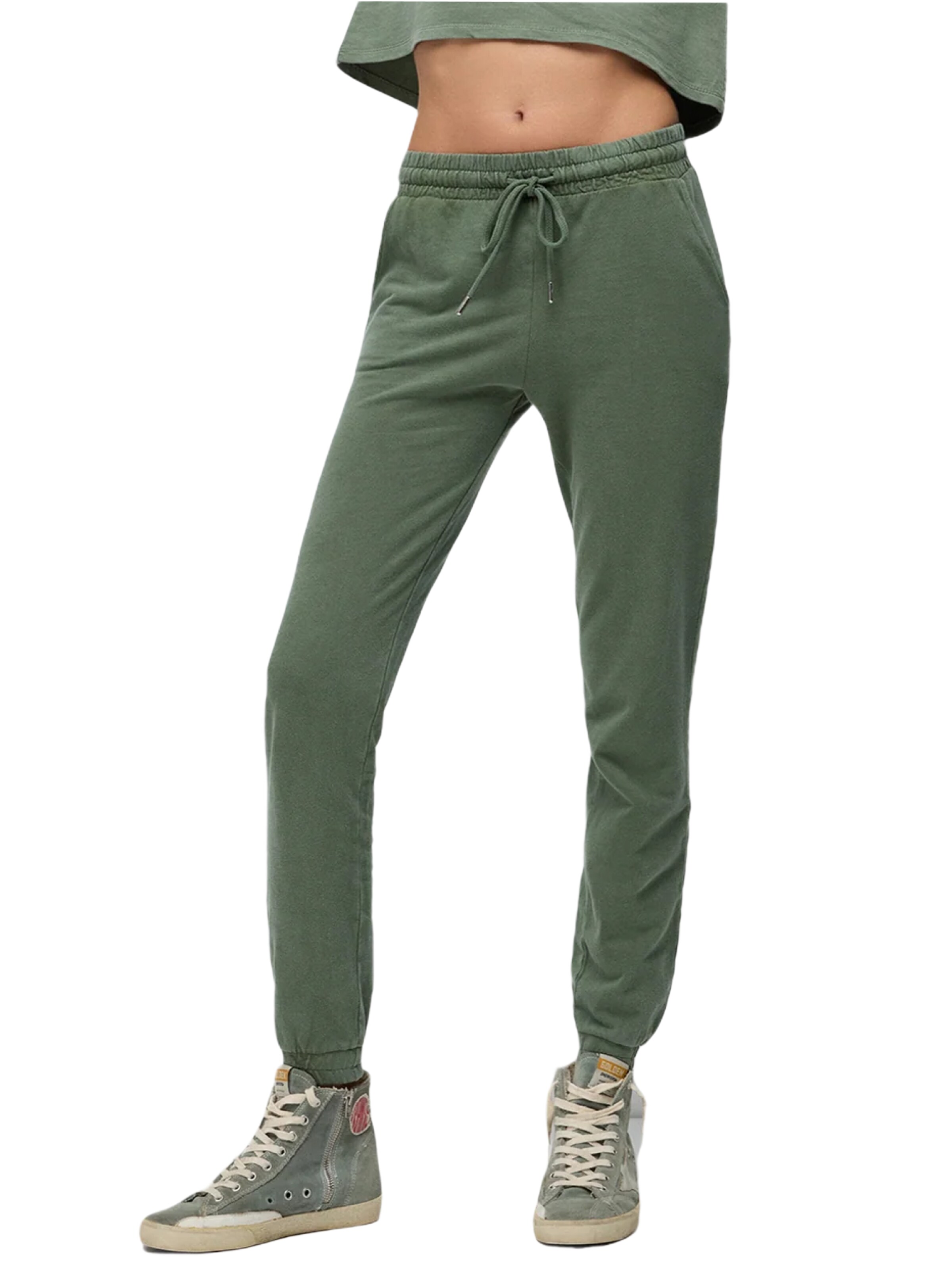 Effilé Pantalon No Matter What en vert : devant