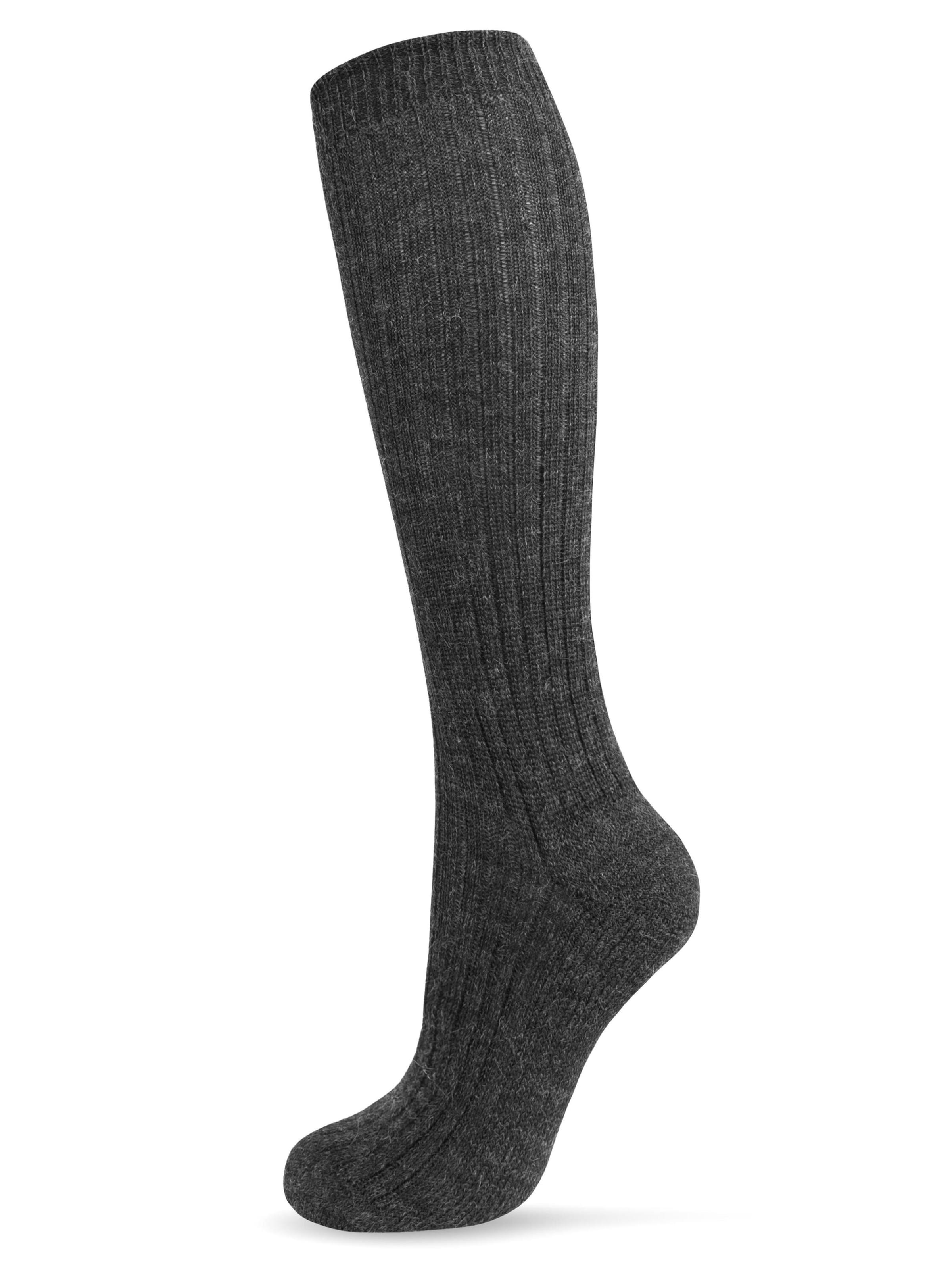 Chaussettes montantes normani en gris : devant