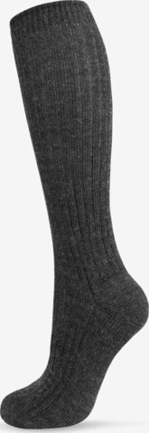 Chaussettes montantes normani en gris : devant