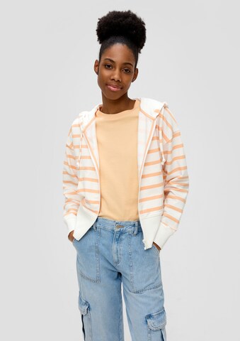 QS Sweatvest in Wit: voorkant