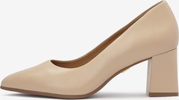 Kazar - Zapatos con plataforma en beige: frente