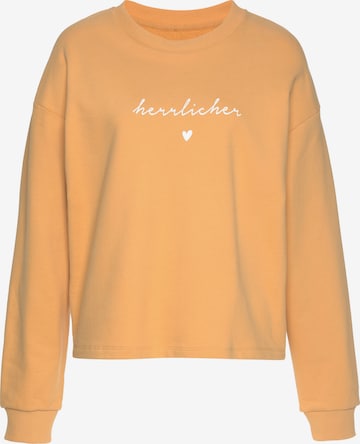 Herrlicher Sweatshirt in Orange: front