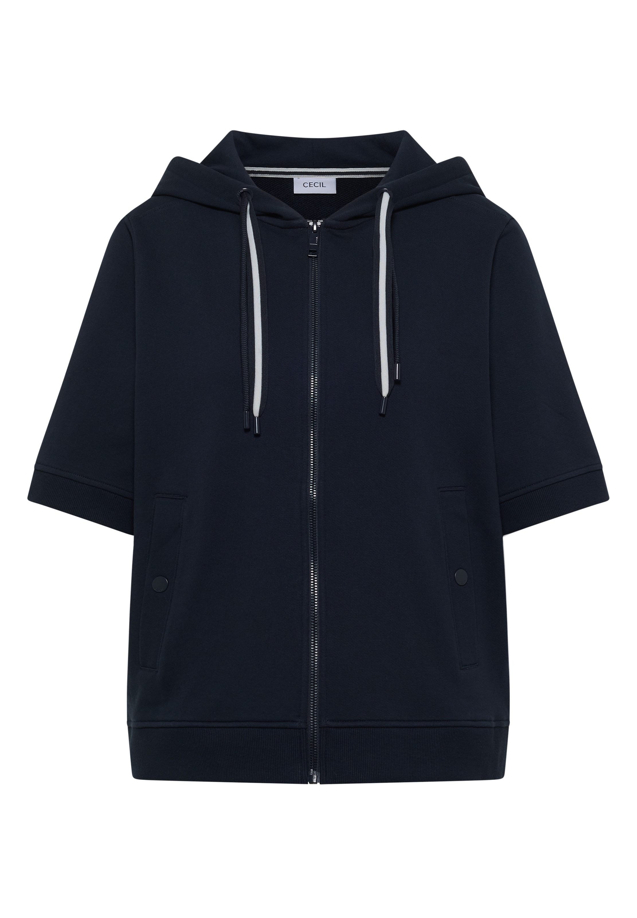 CECIL Zip-Up Hoodie in Blue: front