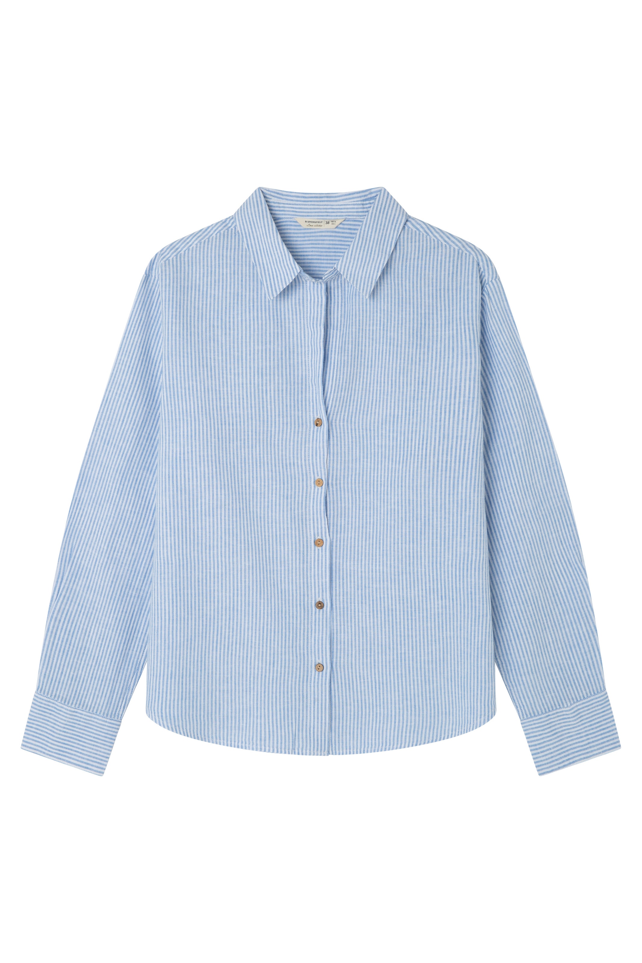 Springfield Bluse i S i himmelblå / hvid, Produktvisning