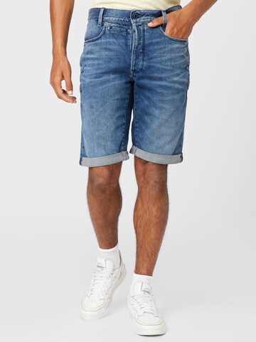 Regular Jean G-Star RAW en bleu : devant