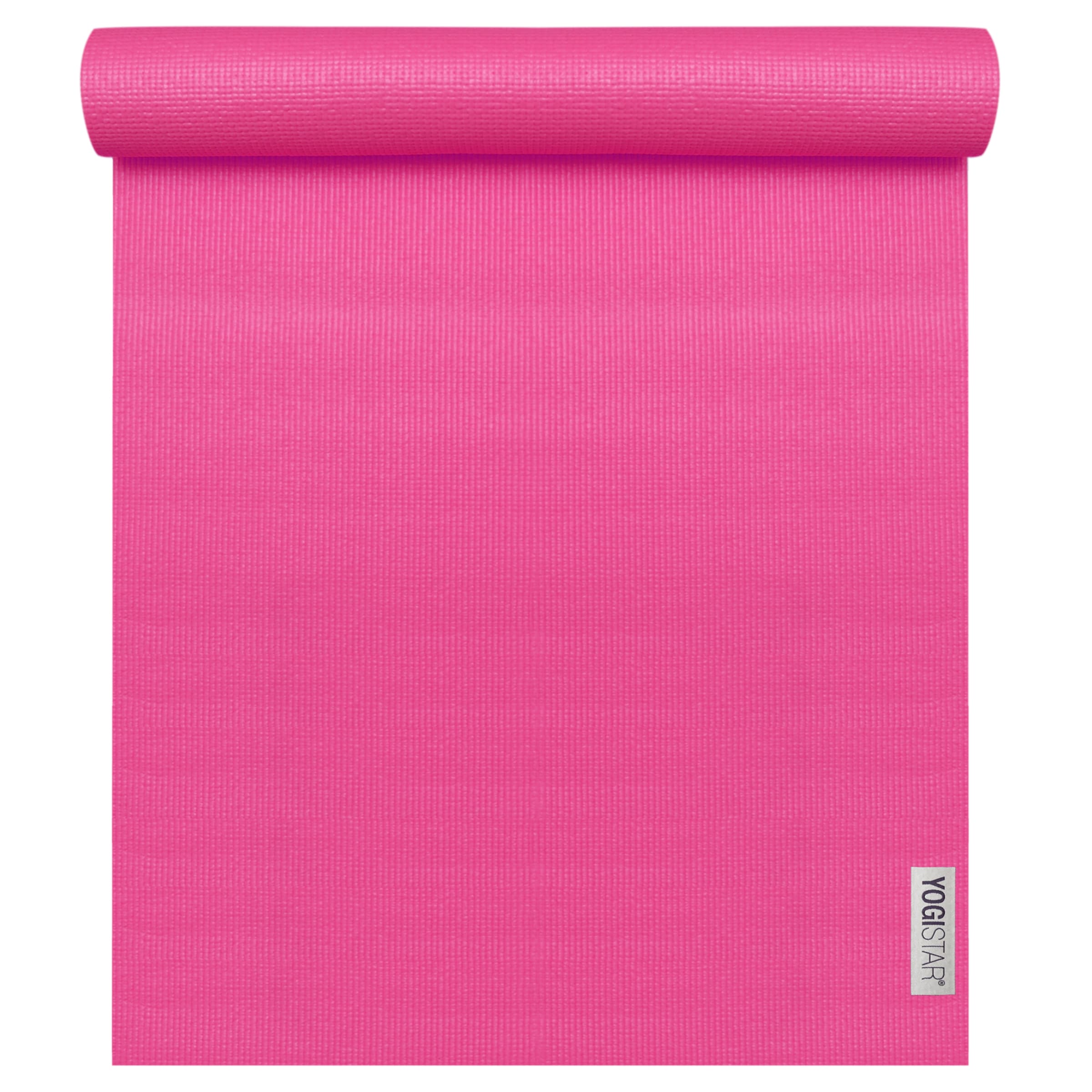 YOGISTAR.COM Yogamatte '183 cm x 61 cm x 4 mm' in Pink: Vorderseite