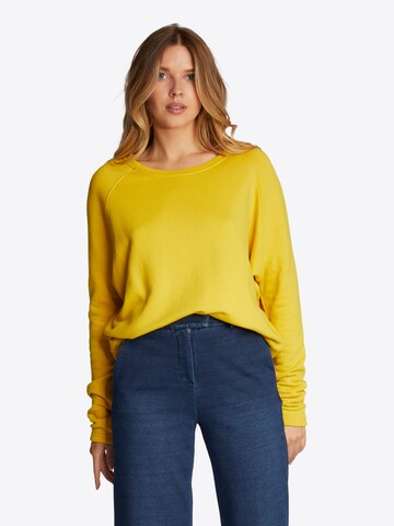 Sweat-shirt Rich & Royal en jaune : devant