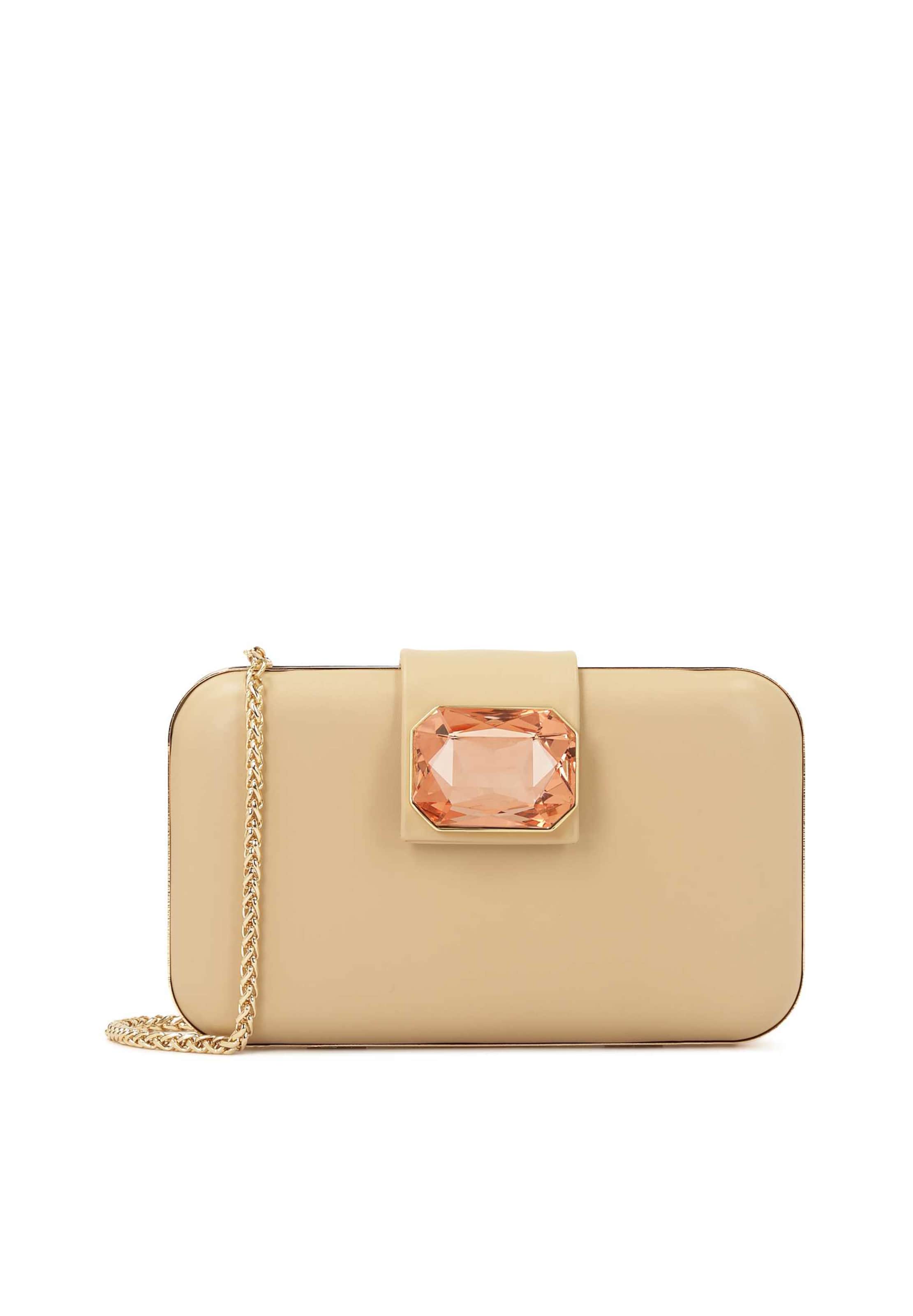 Kazar Clutch in Beige: front