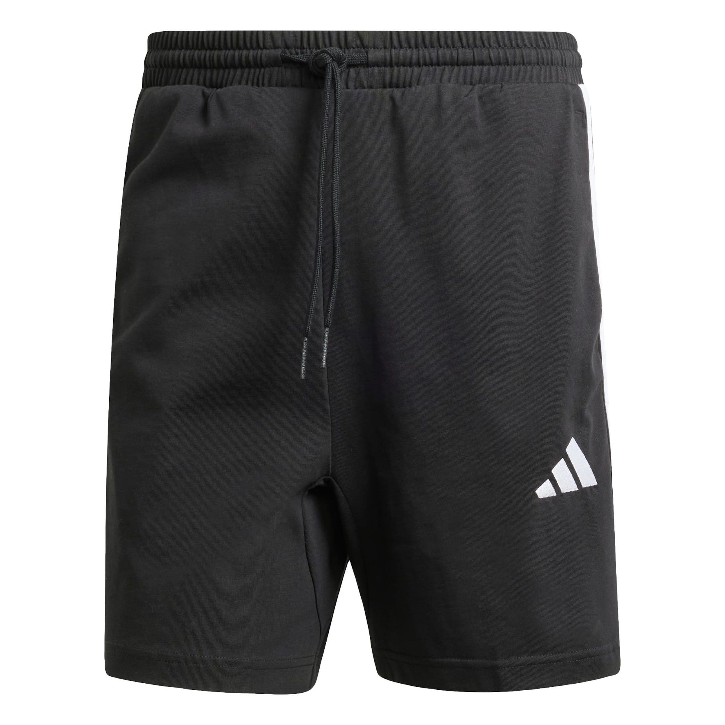 ADIDAS SPORTSWEAR Regular Спортен панталон &#x27;Essentials 3-Stripes Single Jersey Shorts&#x27; в черно: отпред