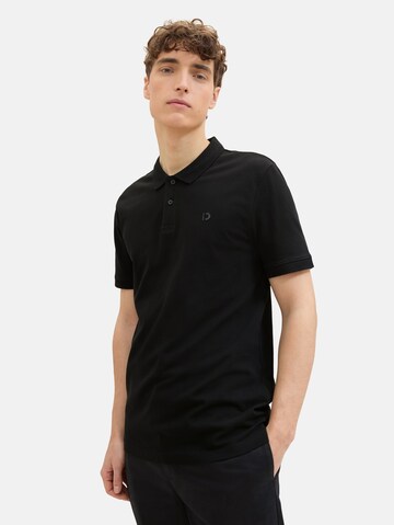 TOM TAILOR DENIM Poloshirt in Schwarz: predná strana