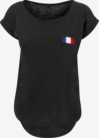 T-shirt 'France Frankreich Flagge Fahne' F4NT4STIC en noir : devant