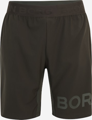 BJÖRN BORG Workout Pants in Green: front
