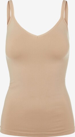 Maillot de corps PIECES en beige : devant