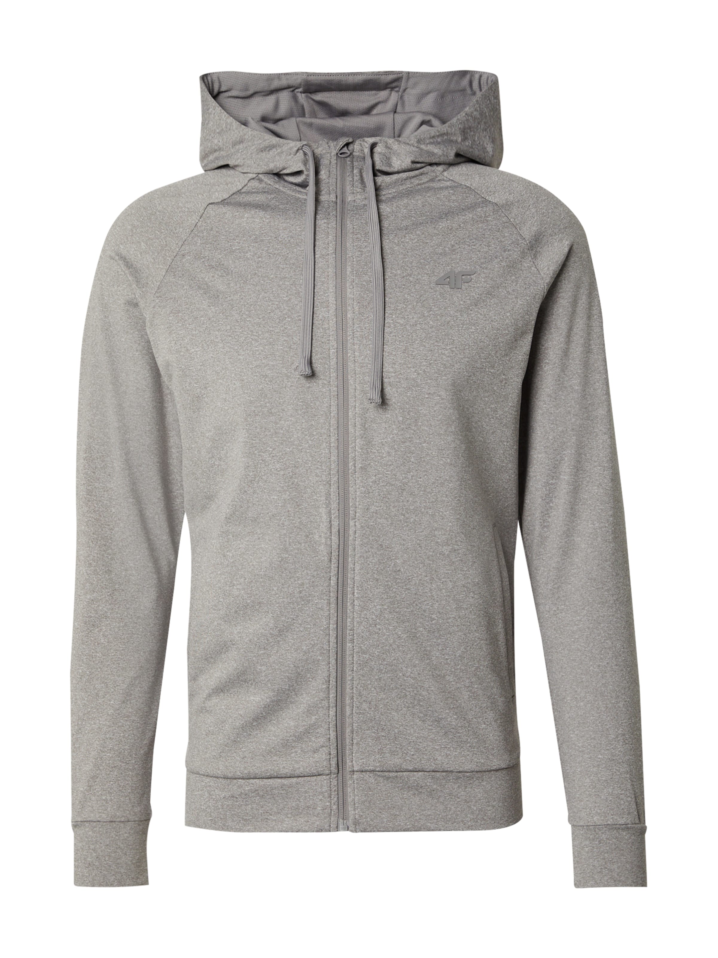 4F Αθλητική ζακέτα φούτερ σε γκρι: μπροστά