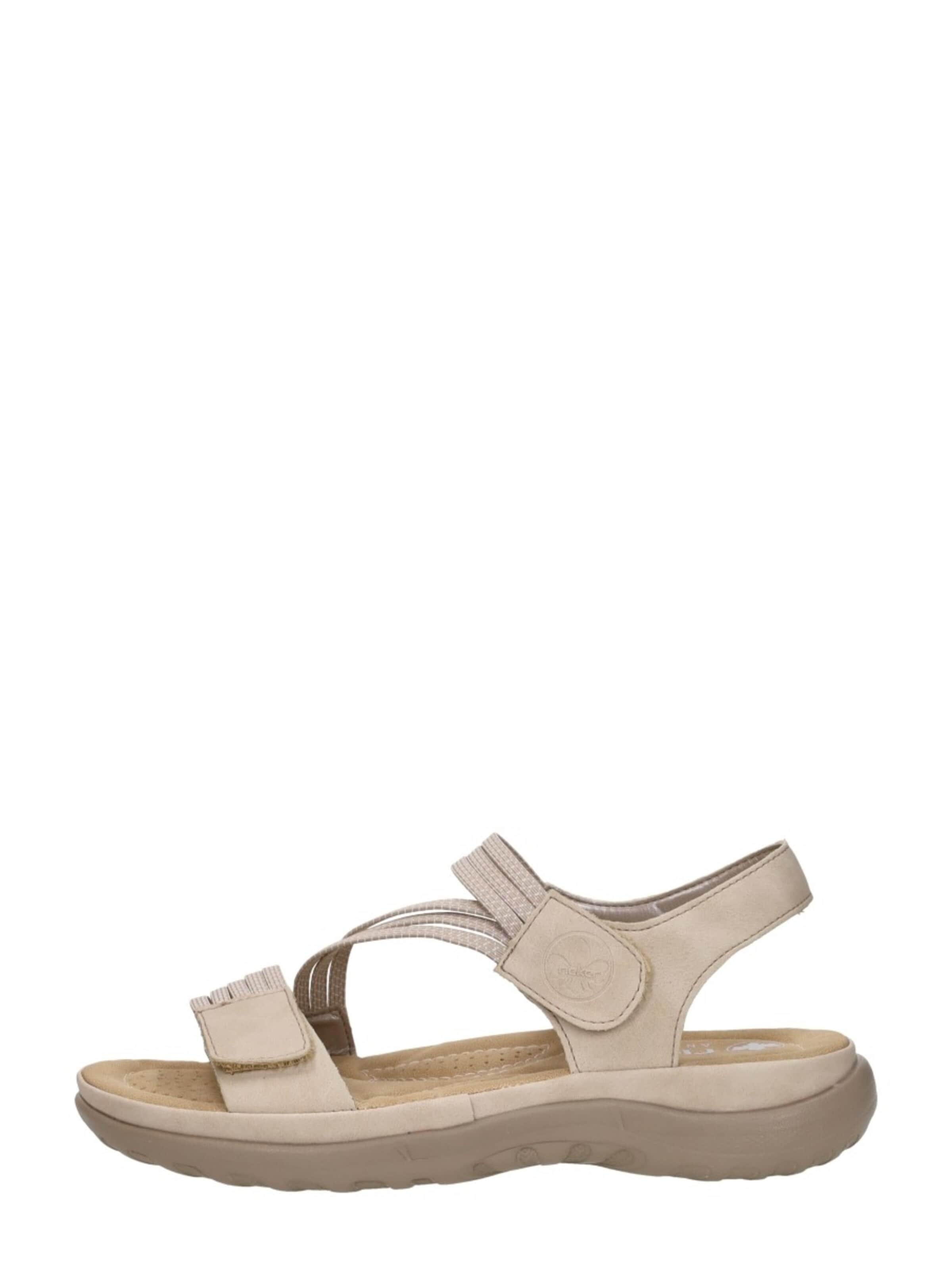 Sandales 'Sandalen Plat' Rieker en beige : devant