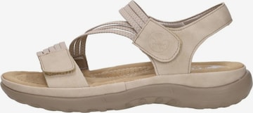 Sandales 'Sandalen Plat' Rieker en beige : devant