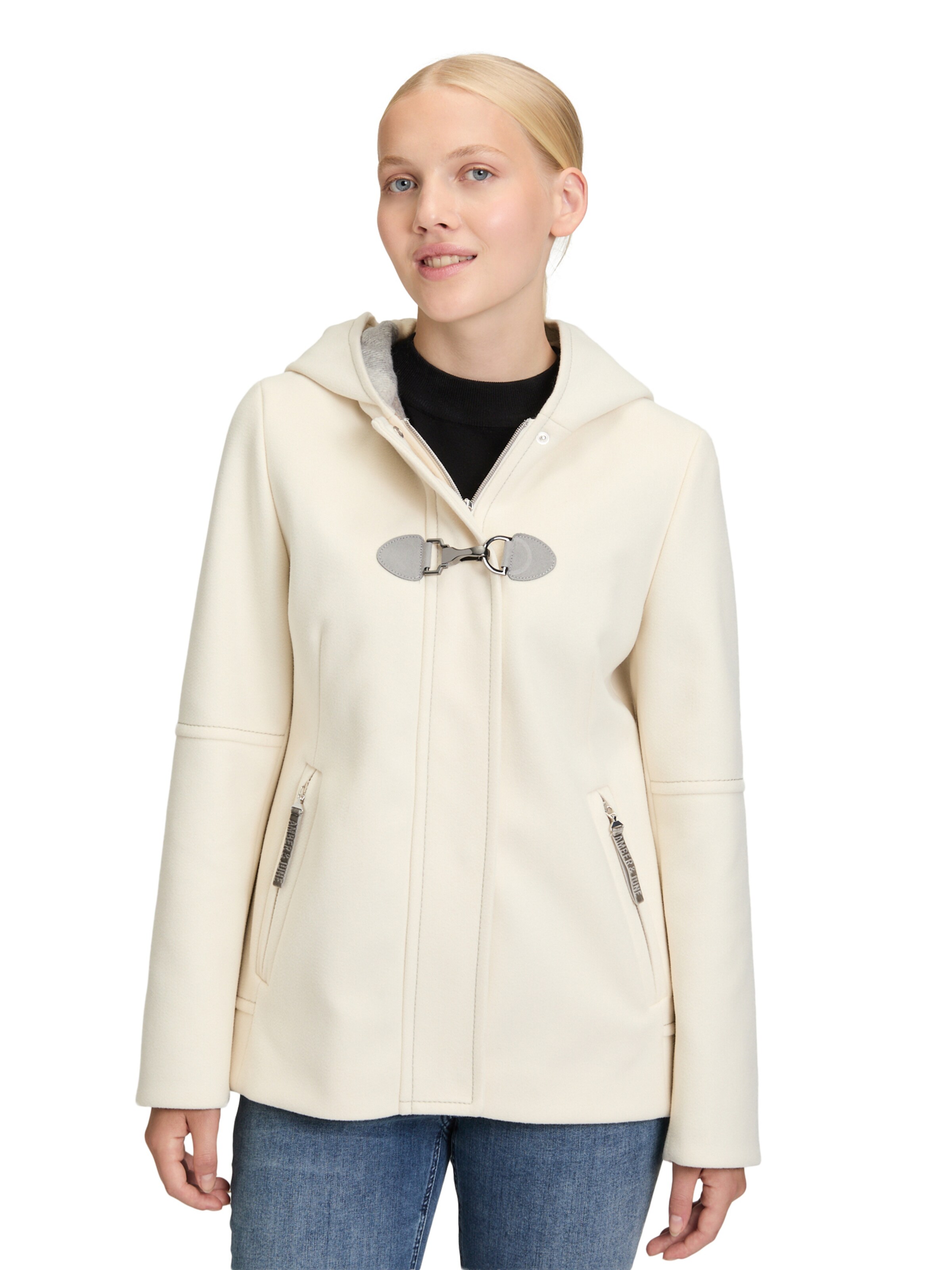 Amber & June Winter Jacket in Beige: front