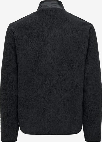 Only & Sons Fleece Jacket 'Just' in Black