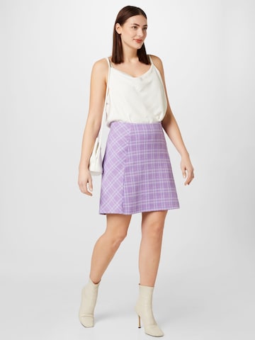 PIECES Curve Skirt 'SILVIA' in Purple