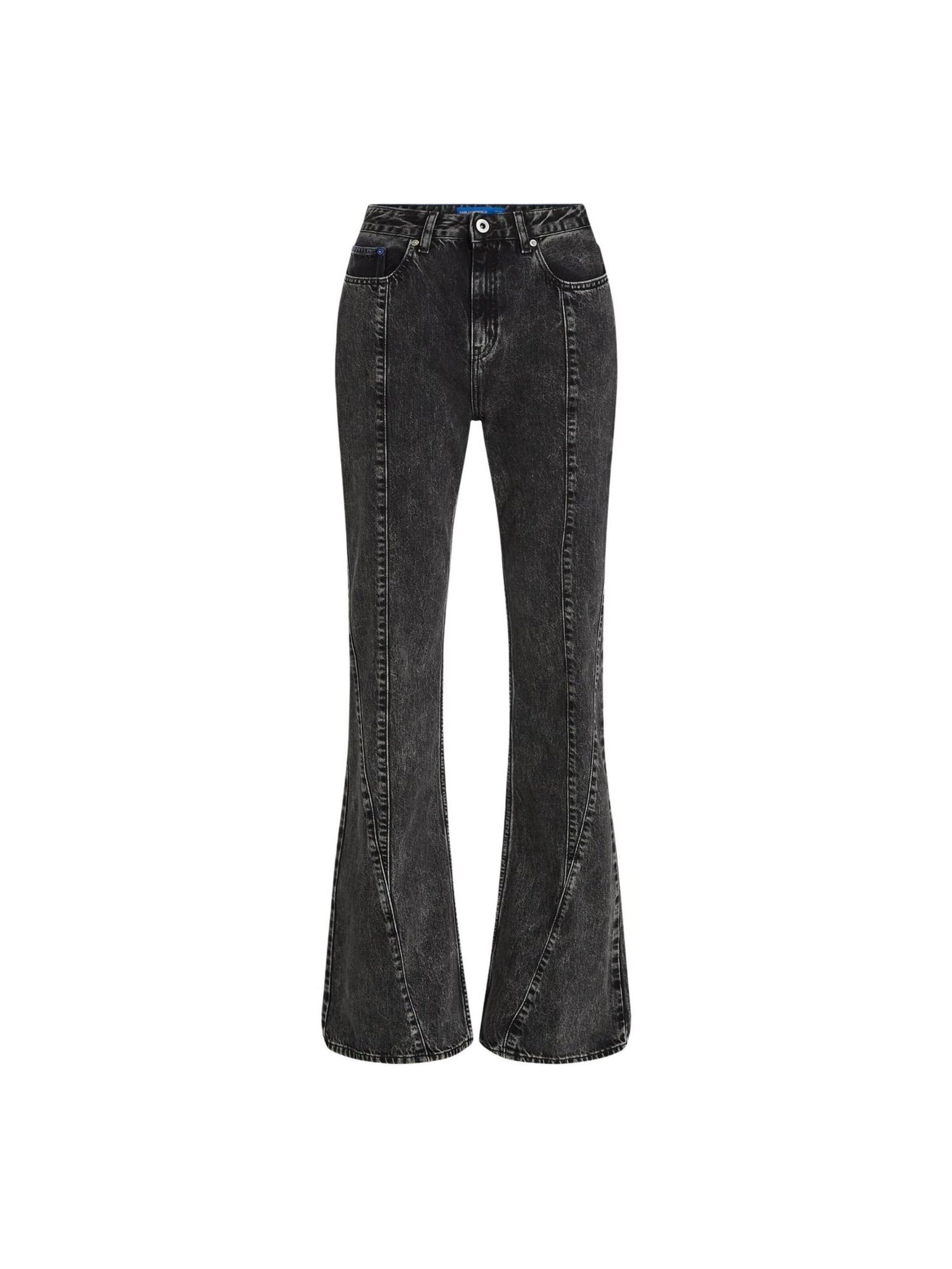 KARL LAGERFELD JEANS Regular Jeans 'KLJ Hr Flare Denim B1W10083' in Zwart: voorkant