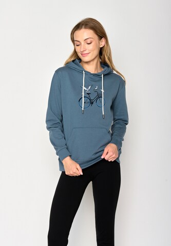GREENBOMB Sweatshirt 'Bike Seagulls' in Blauw