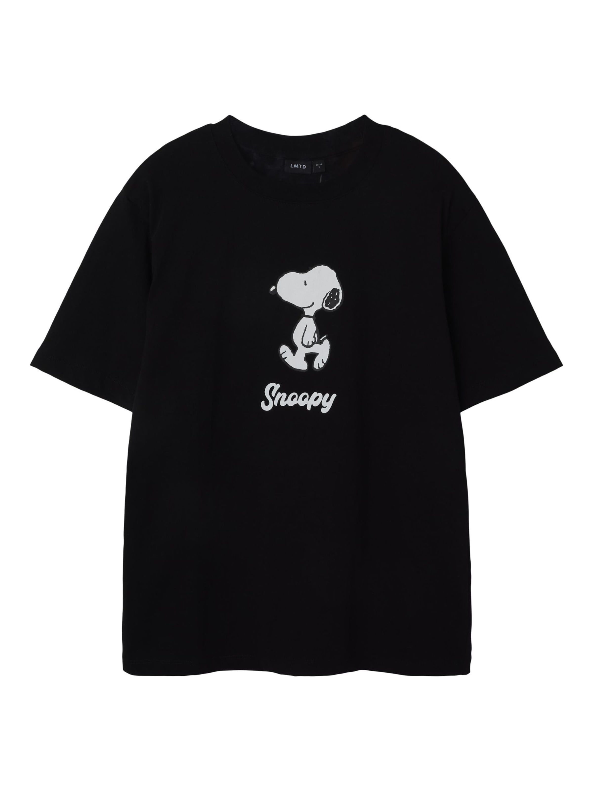 Maglietta 'Snoopy' di LMTD in nero: frontale