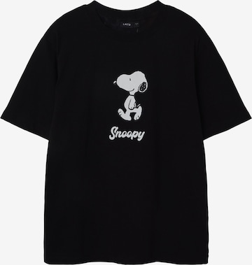 Maglietta 'Snoopy' di LMTD in nero: frontale