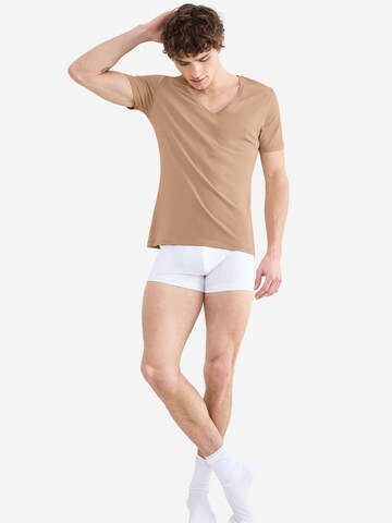 SLOGGI V-Shirt ' SLG Base ' in Beige