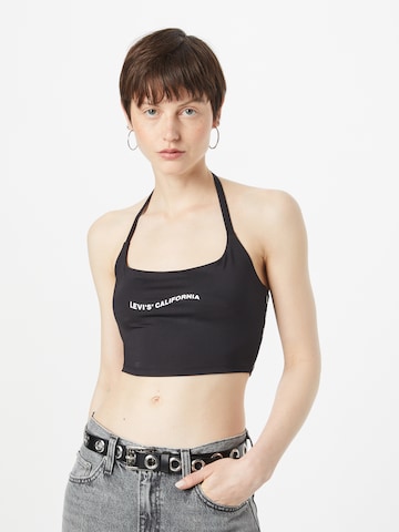 LEVI'S ® - Top 'Graphic 90's Halter Crop' em castanho: frente