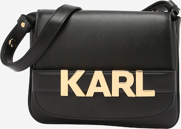 Karl Lagerfeld - Bolso de hombro en negro: frente