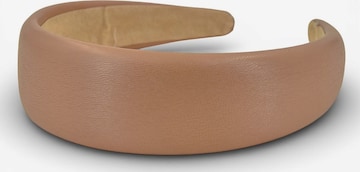 styleBREAKER Haarschmuck 'Haarreif Kunstleder Optik Breit' in Braun: Vorderseite