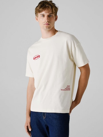 Maglietta 'TYPOGRAPHIC' di Red Bull Racing x Pepe Jeans in bianco: frontale