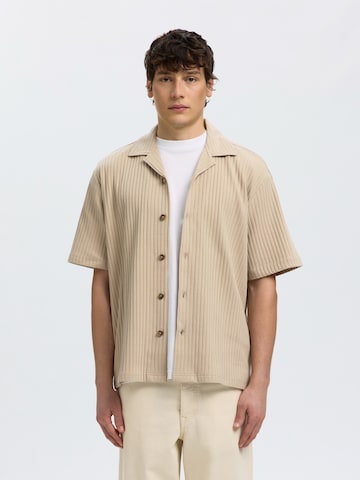 SELECTED Comfort Fit Skjorte 'SLMSimon' i beige: forside