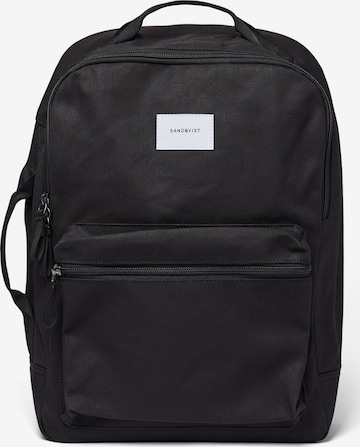 SANDQVIST Backpack 'August' in Black: front