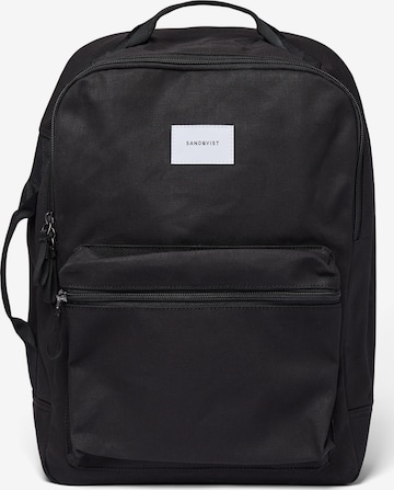 SANDQVIST Rucksack 'August' in Schwarz: predná strana