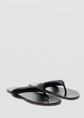 MANGO T-Bar Sandals 'Nati' in Black