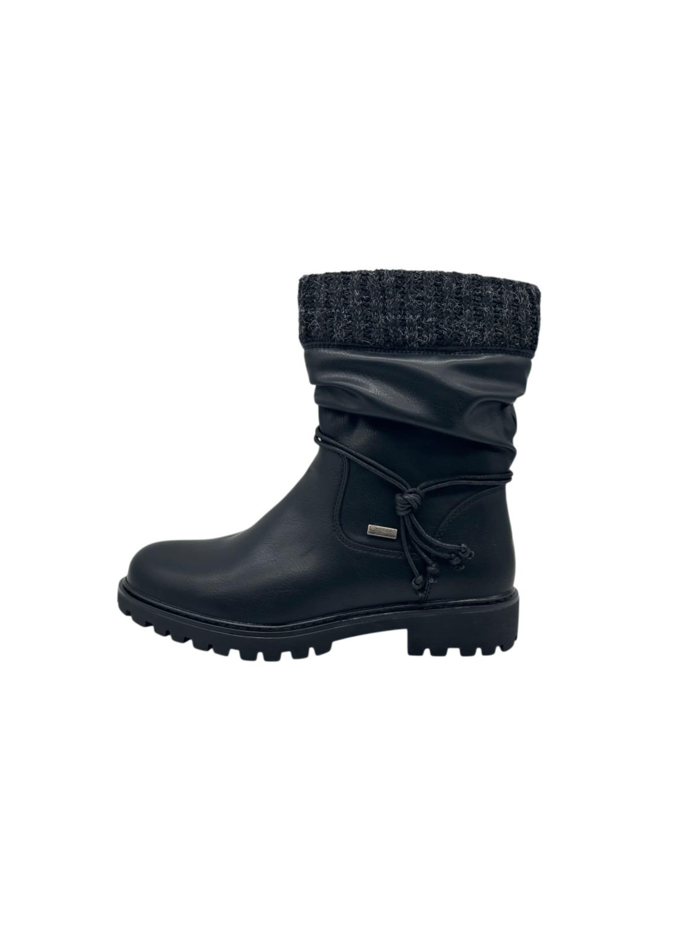 Nowaland Booties 'Damen gefütterte Winterstiefeletten' in Black
