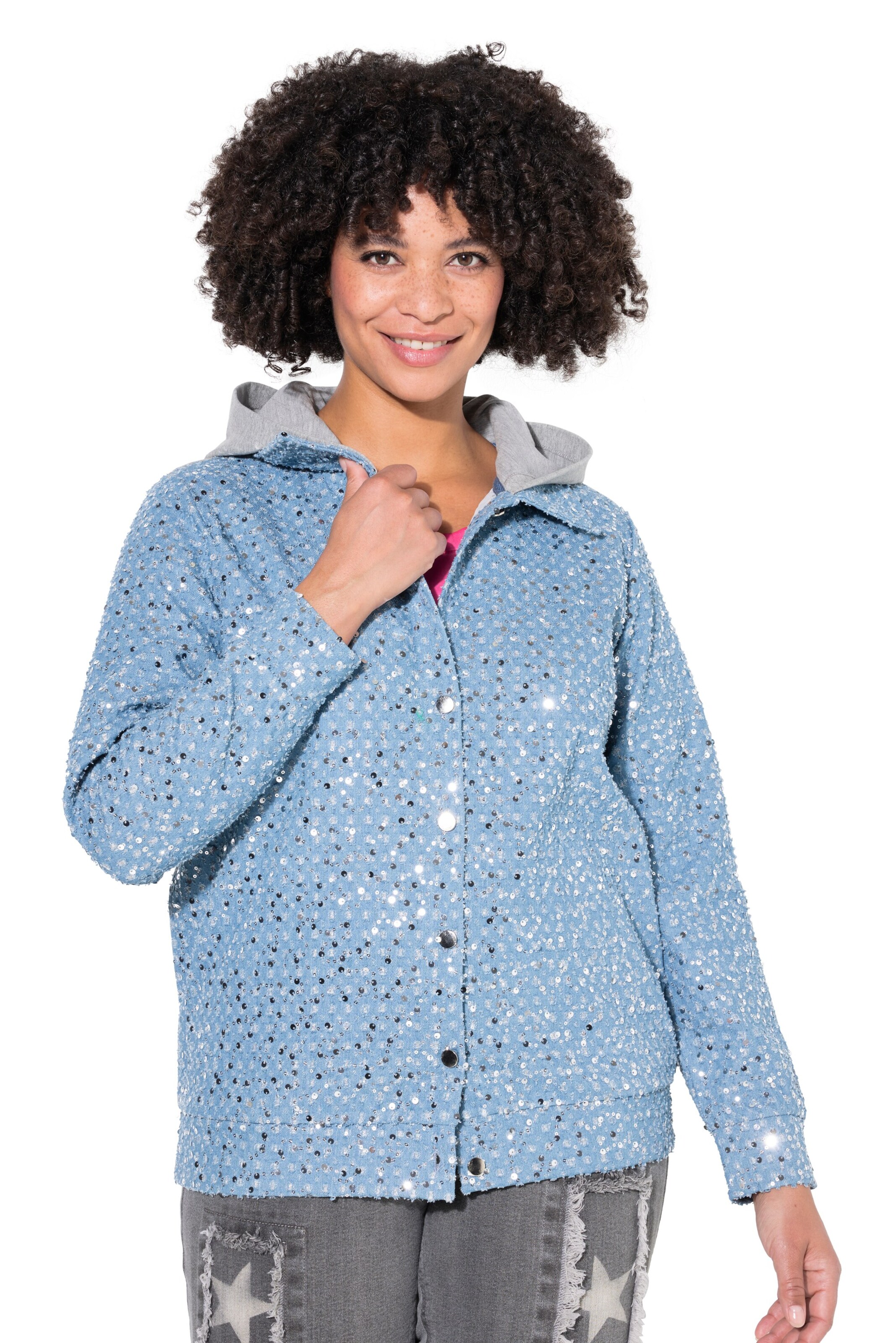 Angel of Style Tussenjas in Blauw: voorkant