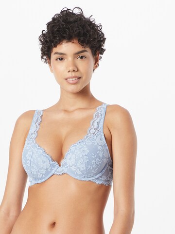 Lindex Push-up BH 'Malva Iris' in Blauw: voorkant