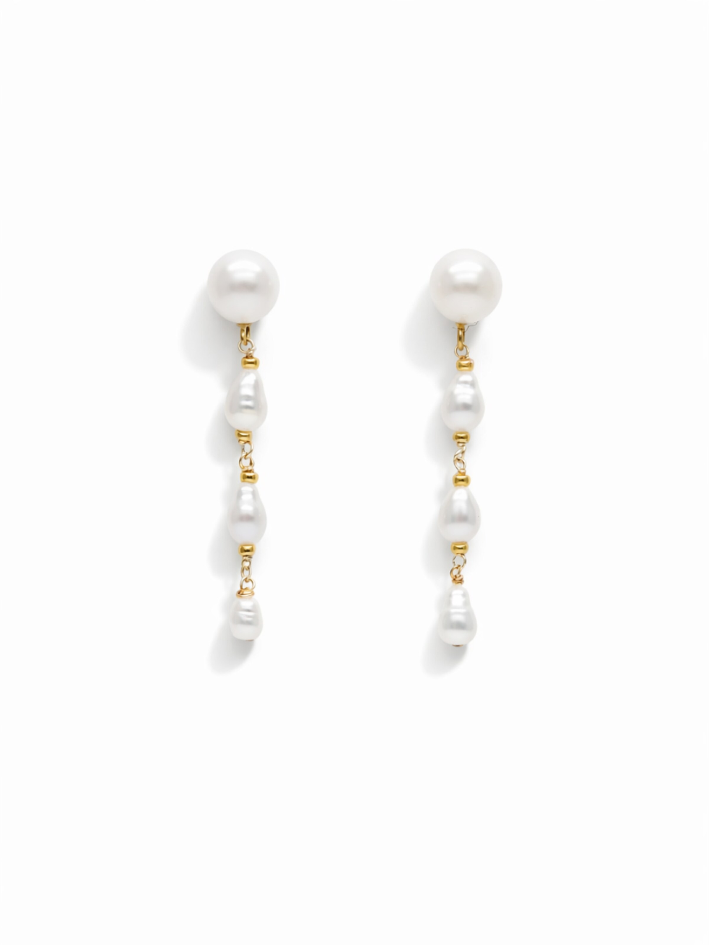 Boucles d'oreilles 'Zamina' LA MAISON GISEL B. en blanc : devant