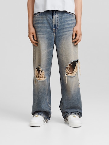 Bershka Loose fit Jeans in Blue: front