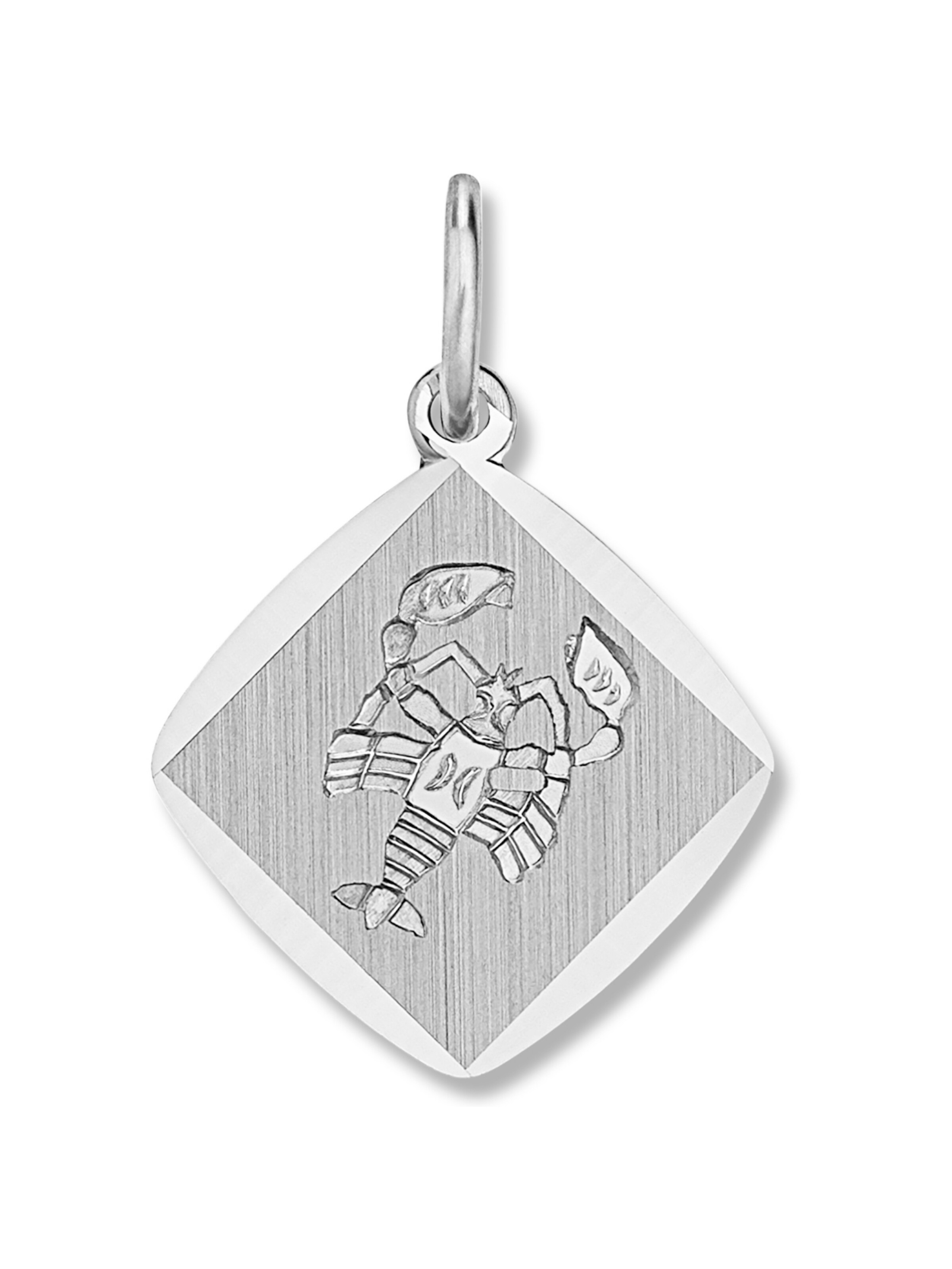 ONE ELEMENT Anhänger 'Krebs' in Silber: Vorderseite