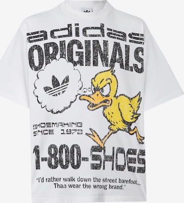ADIDAS ORIGINALS T-shirt 'DUCK' i vit: framsida