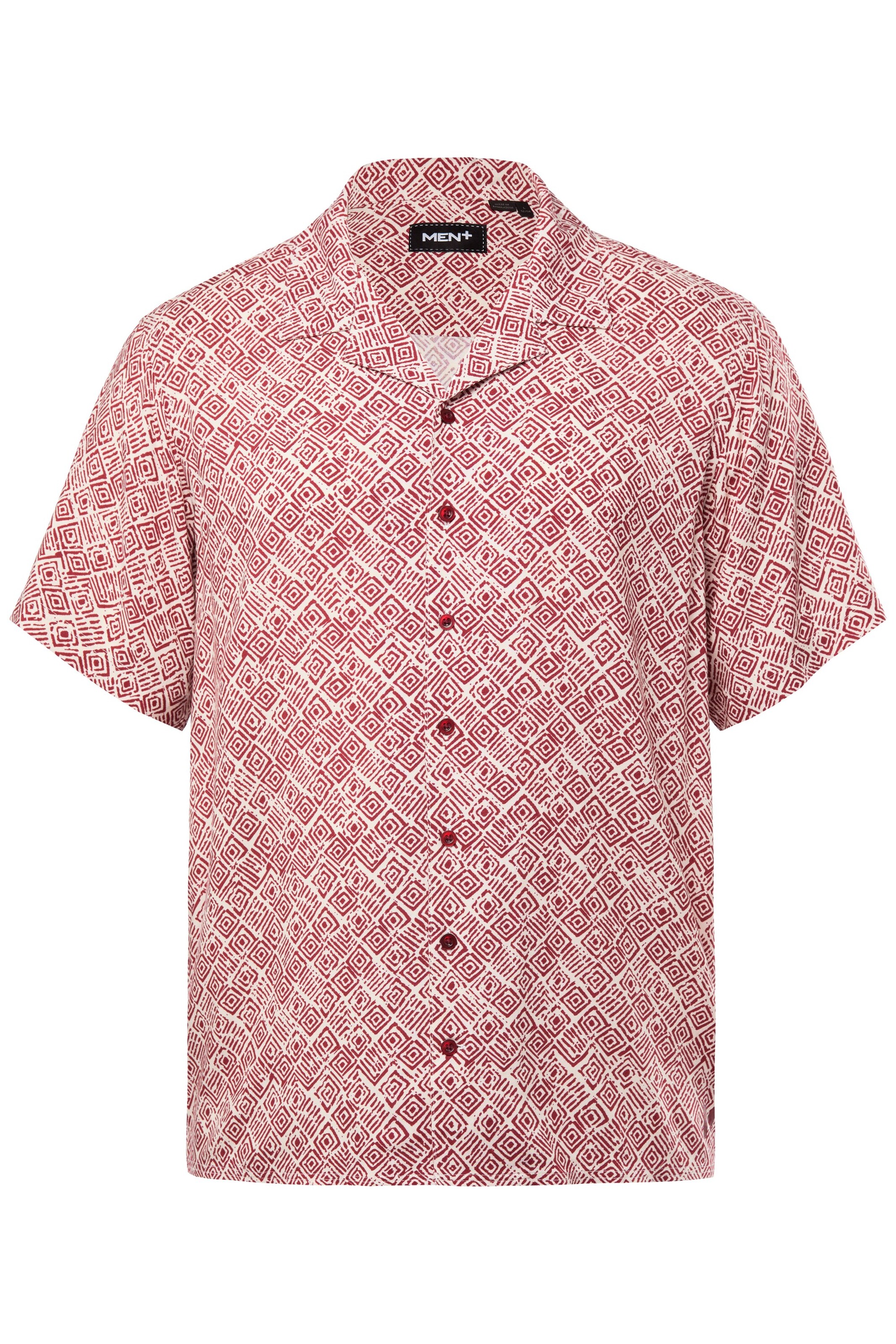 Men Plus Regular fit Overhemd in Bruin: voorkant