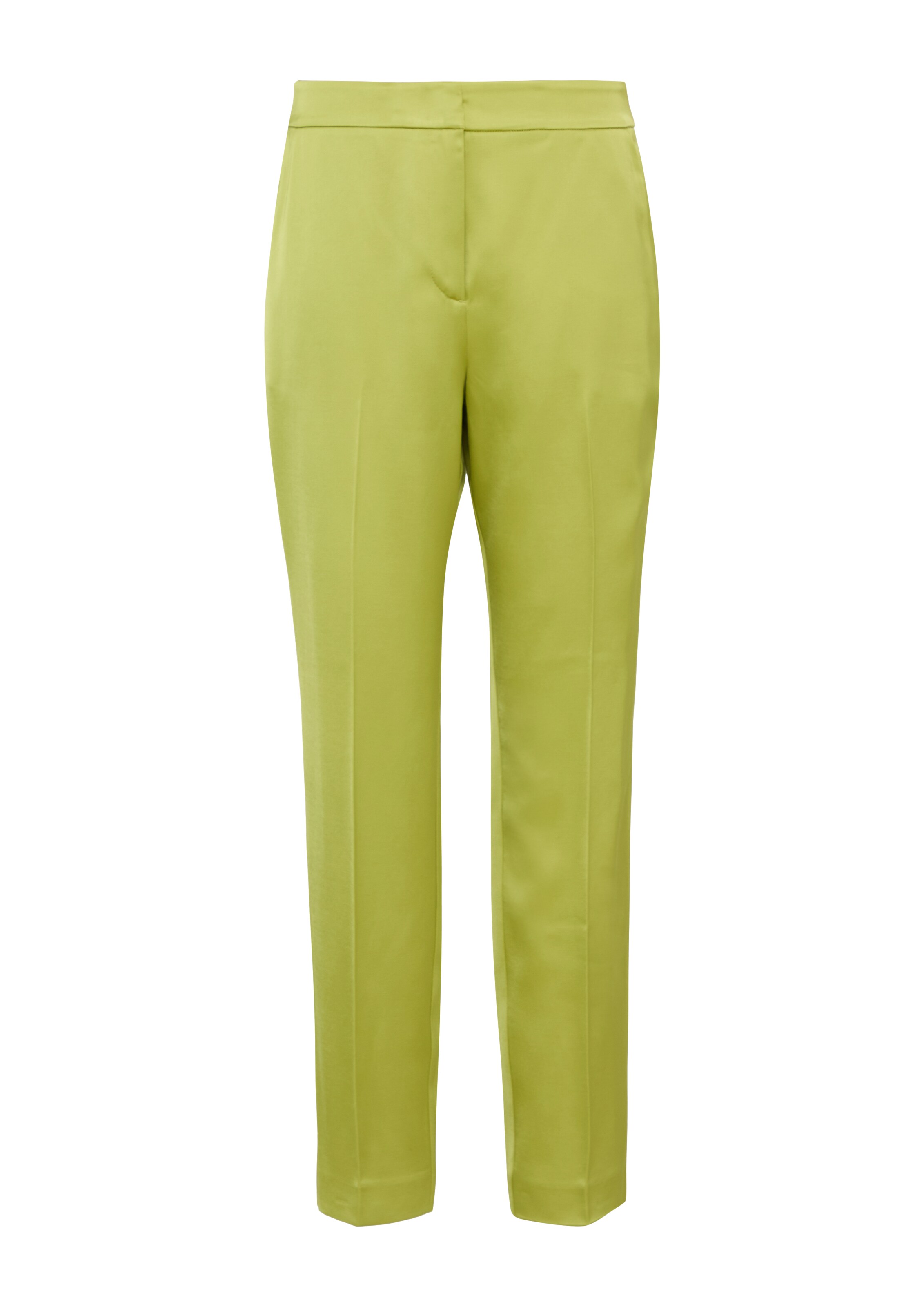 Coupe slim Pantalon à plis COMMA en vert : devant