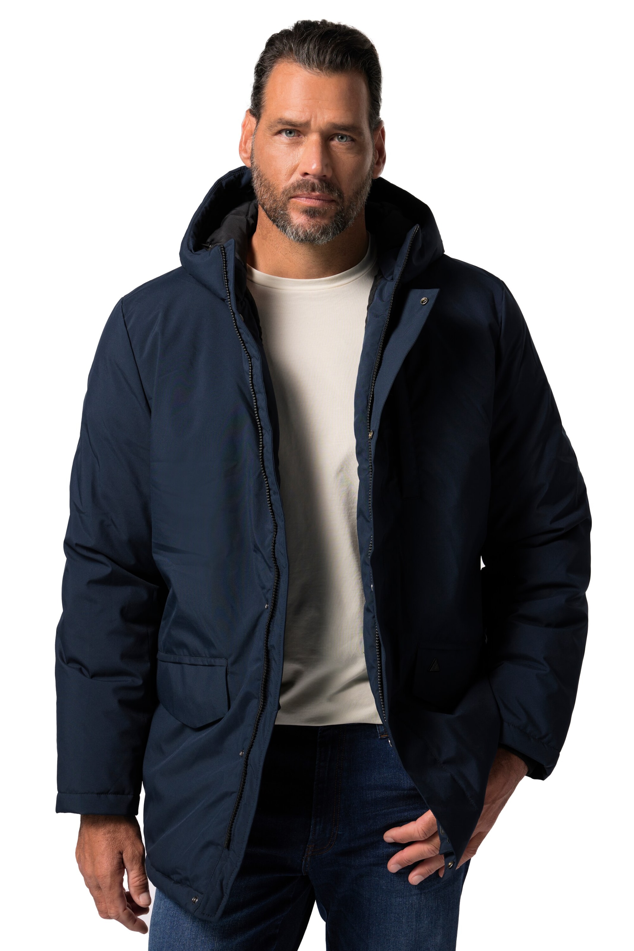 JP1880 Winter parka in Blue: front