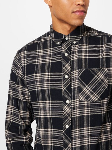 Redefined Rebel Regular fit Button Up Shirt 'Houston' in Brown